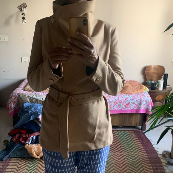 TED BAKER London coat. Camel color. Rose gold trimmings. Winter coat - Picture 16 of 17